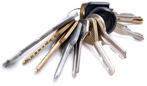 House keys on key ring
