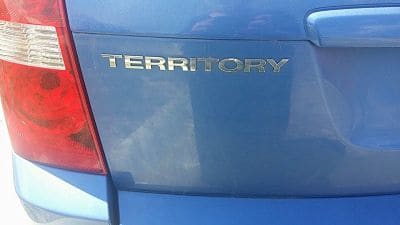 Ford Territory back of car with badge