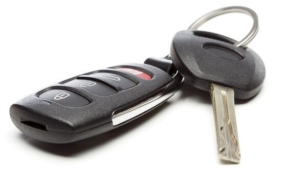 New Car Key and Remote Isolated